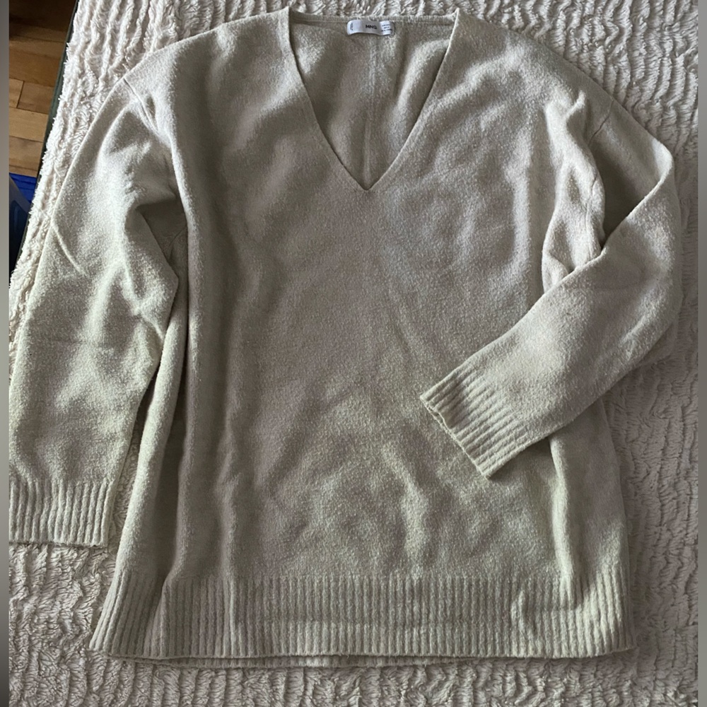 Mango Soft Beige Knit Sweater